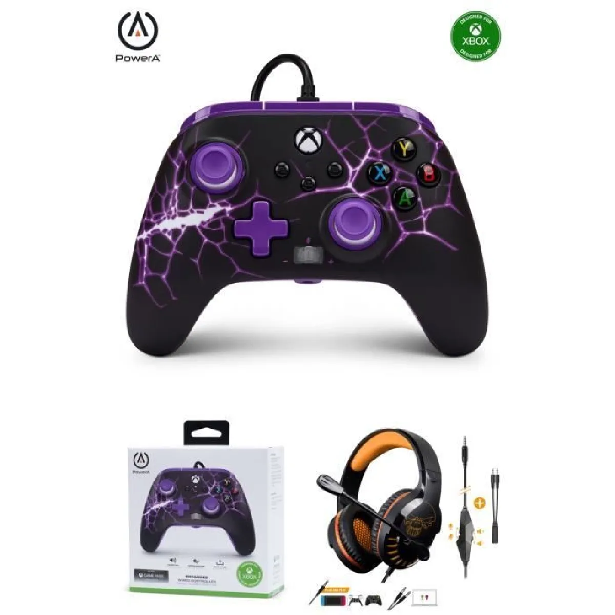 POWER A Manette XBOX ONE-S-X-PC Purple Magma Edition
